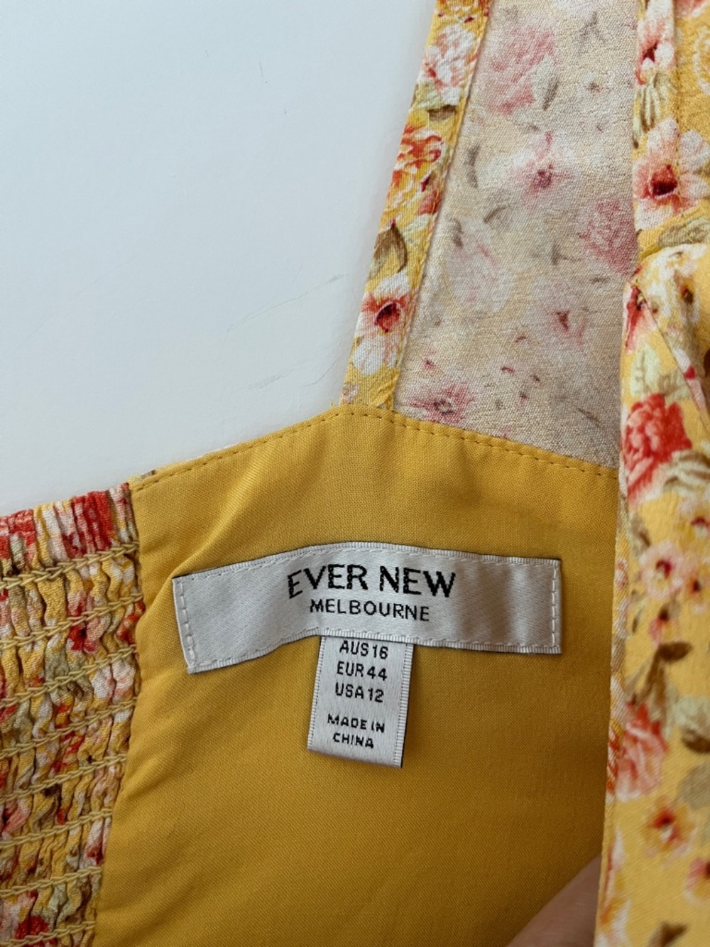 Ever New Yellow Floral Lace-Up Mini Dress - Picture 4 of 5